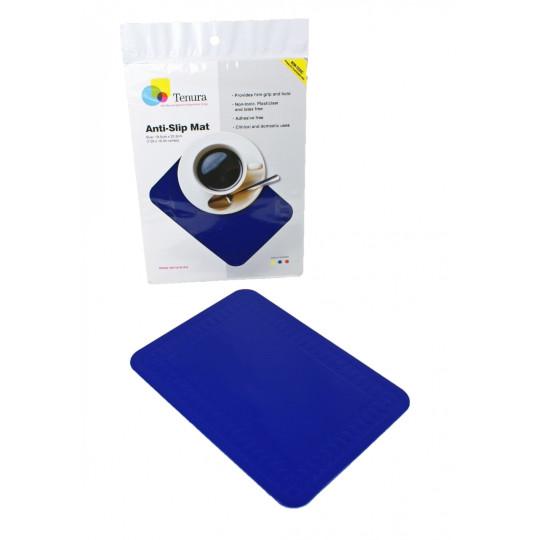 Anti-slip mat rechthoekig 25 x 18cm blauw