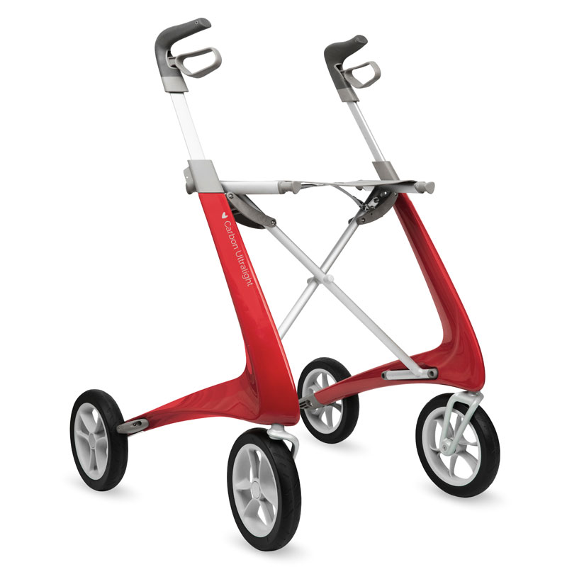 220477 Rollator 4 wielen Carbon Ultra Light rood