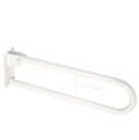 Barre murale (poignée) pliante acier revêtu 80 cm blanc acier revêtu 60 cm blanc