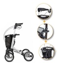 220477 Rollator 4-wiels Gemino 30 comfort zilvergrijs met Plus Pakket