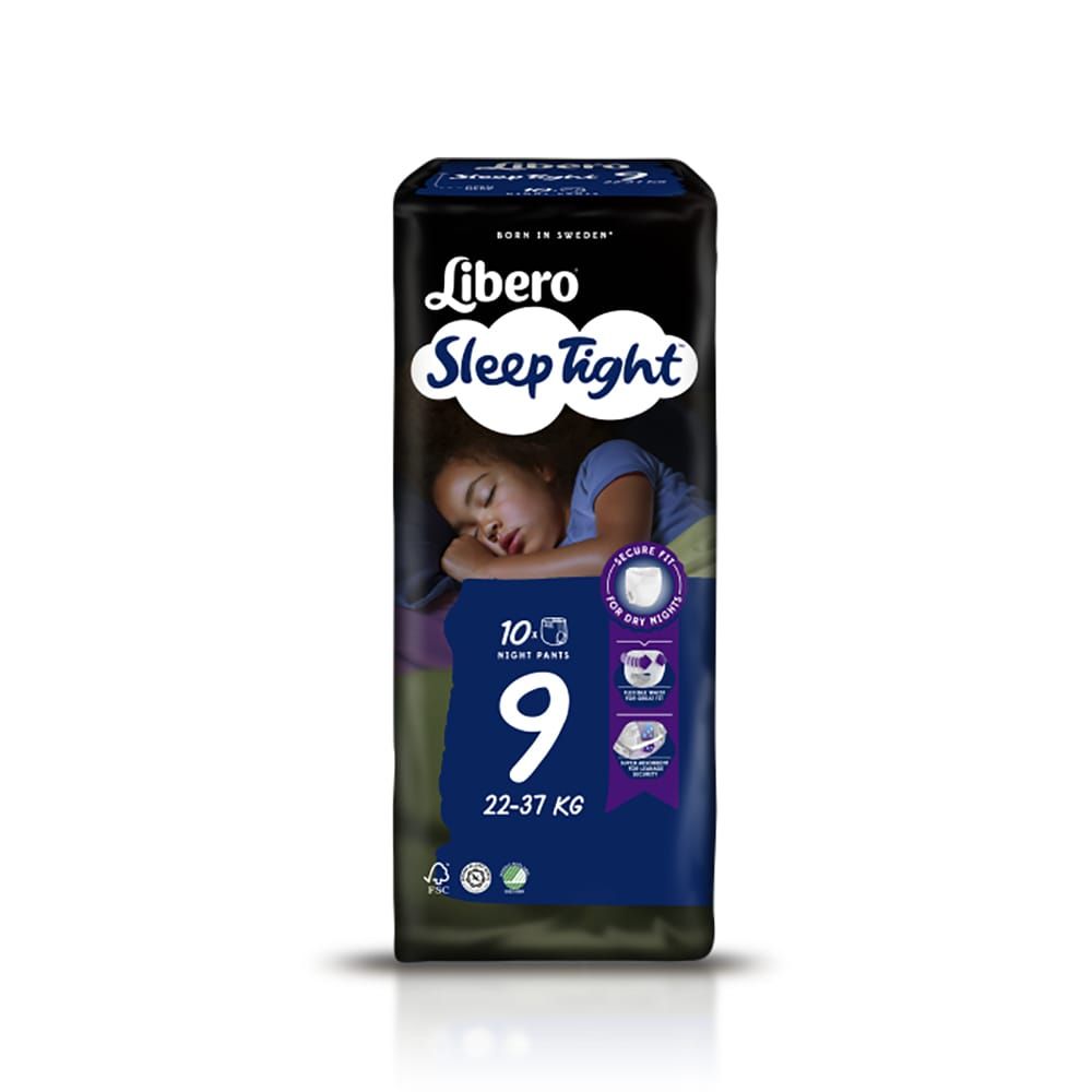 Libero Wegwerpluiers 9 Sleep Tight 22-37kg 10 st. - pakje