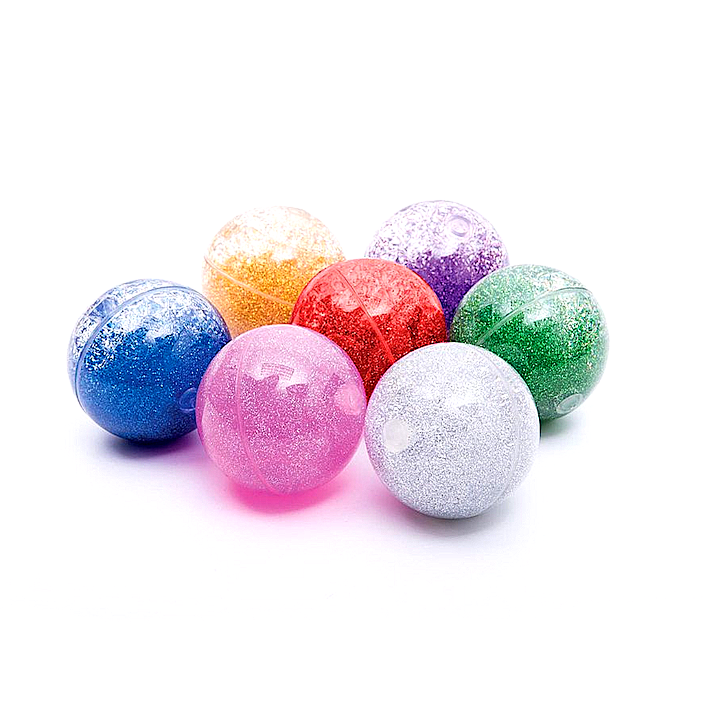 Regenboog glitter ballen