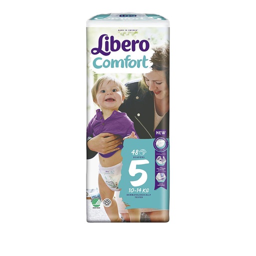 [021865] Libero Comfort Wegwerpluiers 5 Maxi Plus 10-14 kg 46 st. - pakje